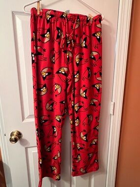 Red Angry Birds Fleece Pajama Pants